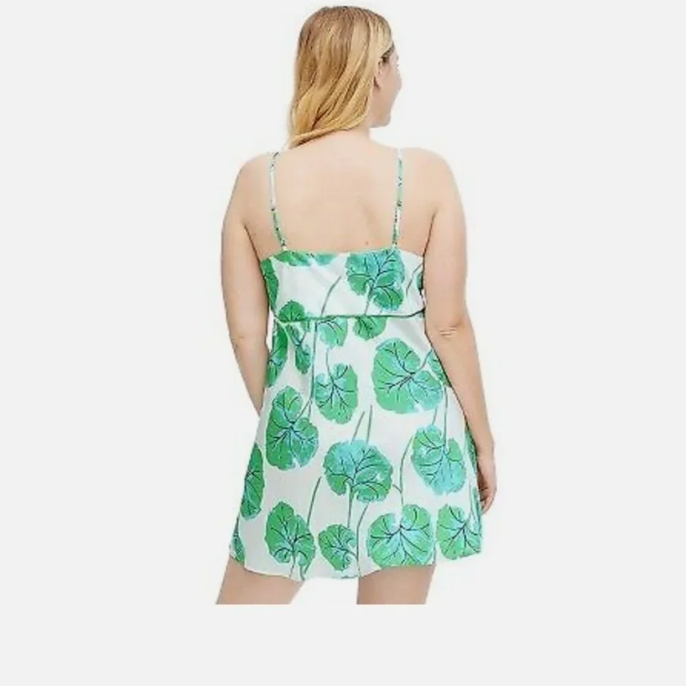 Geranium Leaf Short Satin SlipDress - DVF for Target NWT - Picture 3 of 3